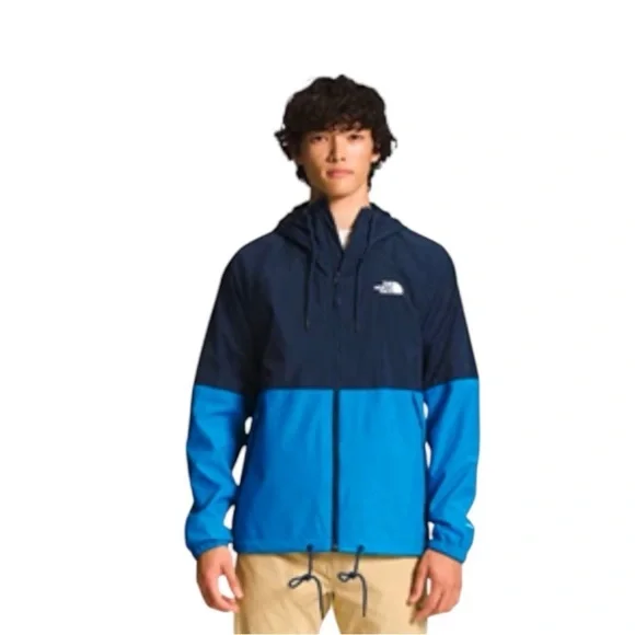 NWT THE NORTH FACE Antora Rain Hoodie Mens Jacket Summit Navy/Super Sonic Blue - Picture 6 of 12